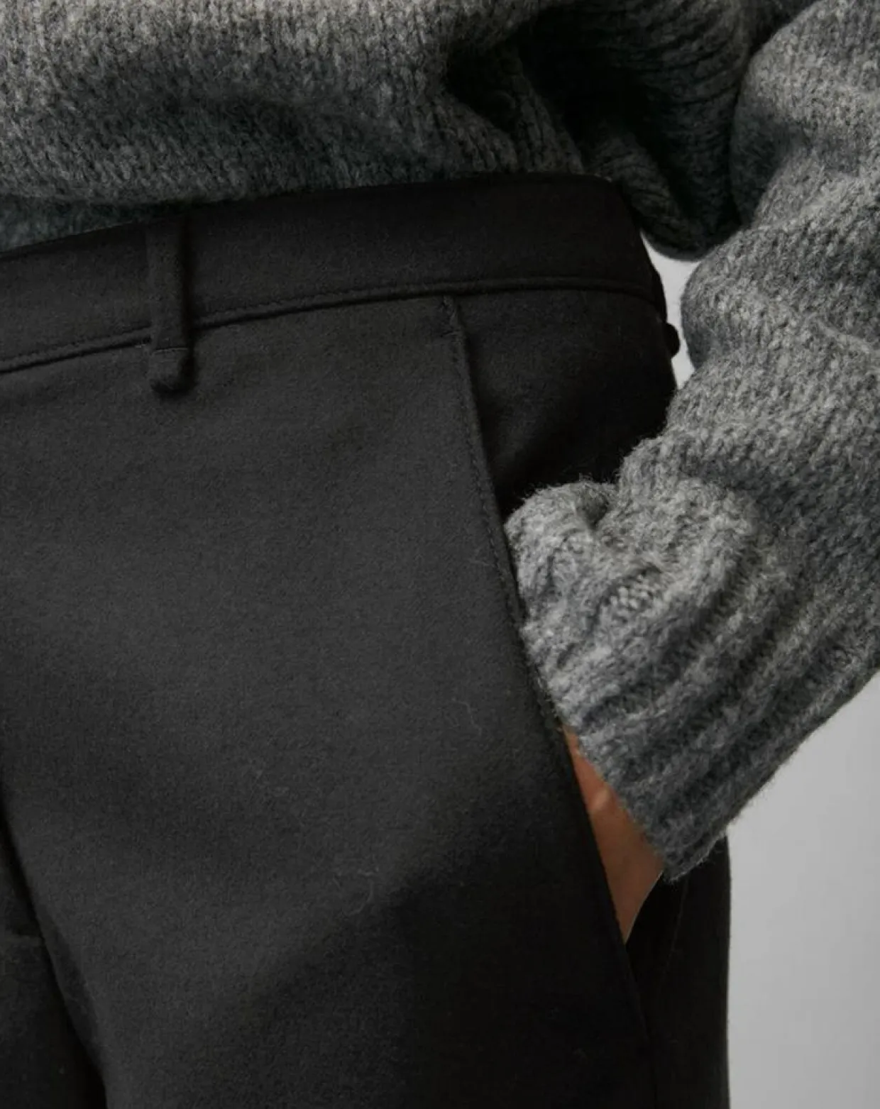 Femme Marc O'Polo Pantalons^Pantalon jupe-culotte en Laine mélangée noir