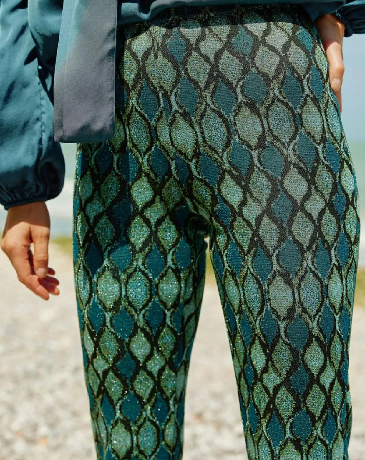 Femme Lauren Vidal Pantalons^Pantalon Kyllie à motifs bleu