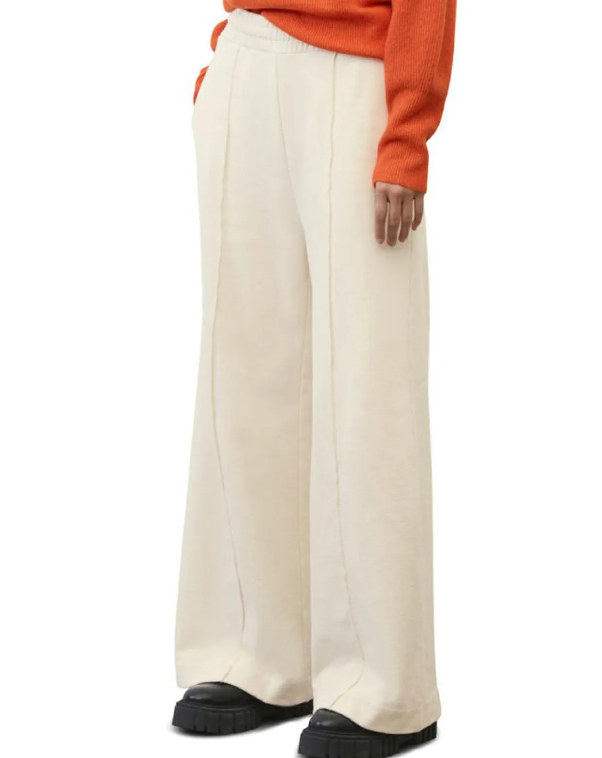 Femme Marc O'Polo Pantalons^Pantalon large en Molleton écru