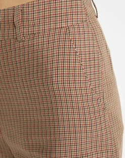 Femme Galeries Lafayette Pantalons^Pantalon large et fluide imprimé pied-de-poule marron