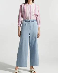 Femme Garance Paris Pantalons^Pantalon large Lucia bleu