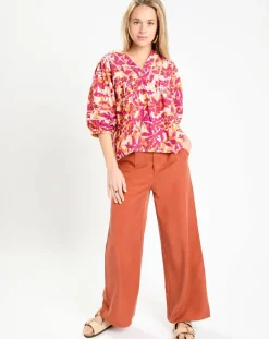 Pantalon large Lucia brique-Garance Paris Discount