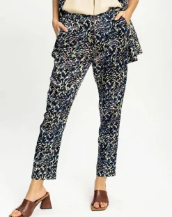 Femme Lauren Vidal Pantalons^Pantalon Lou imprimé bleu/crème