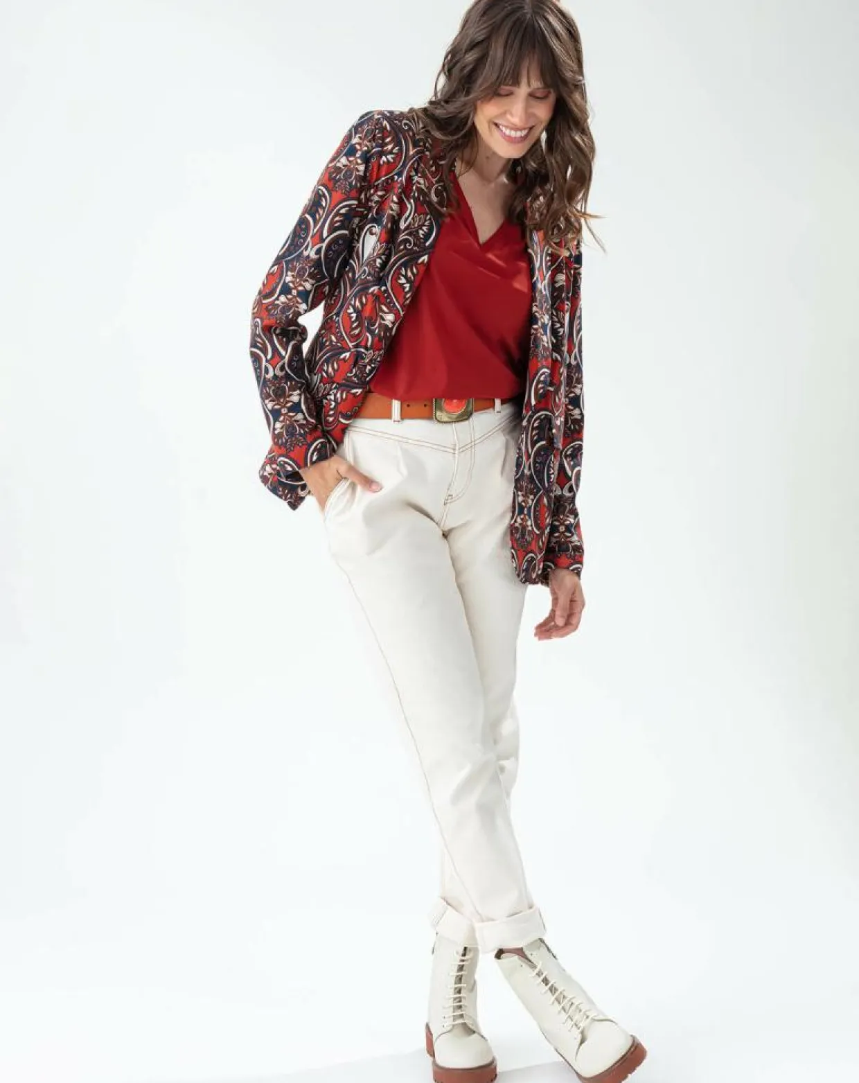 Femme Indies Pantalons^Pantalon Naomi naturel/terracotta
