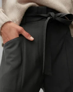 Pantalon Paper Bag noir-Marc O'Polo Discount