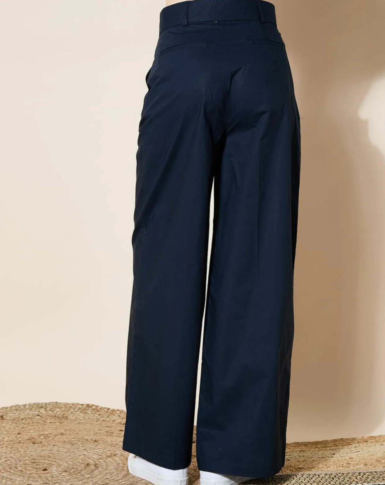 Femme Galeries Lafayette Pantalons^Pantalon paperbag en Coton Gregoria bleu marine