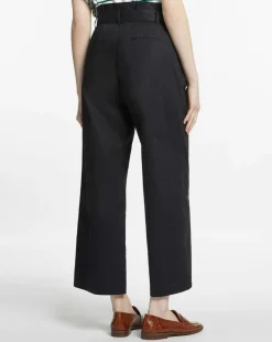 Femme Galeries Lafayette Pantalons^Pantalon paperbag en Coton Gregoria bleu marine