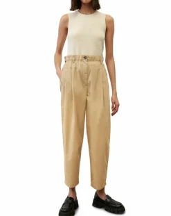 Pantalon paperbag pinces beige-Marc O'Polo New