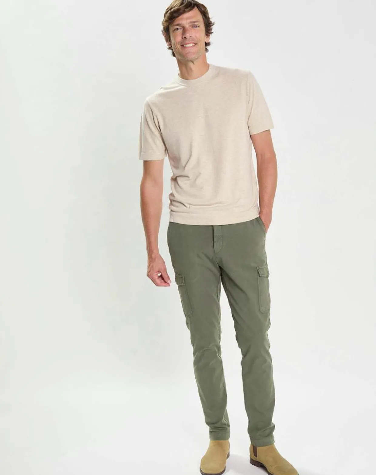 Homme Hackett London Pantalons^Pantalon Regular Fit Cargo kaki