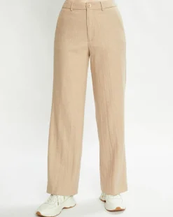 Femme Scotch & Soda Pantalons^Pantalon Regular Fit en Laine mélangée Edie Text beige