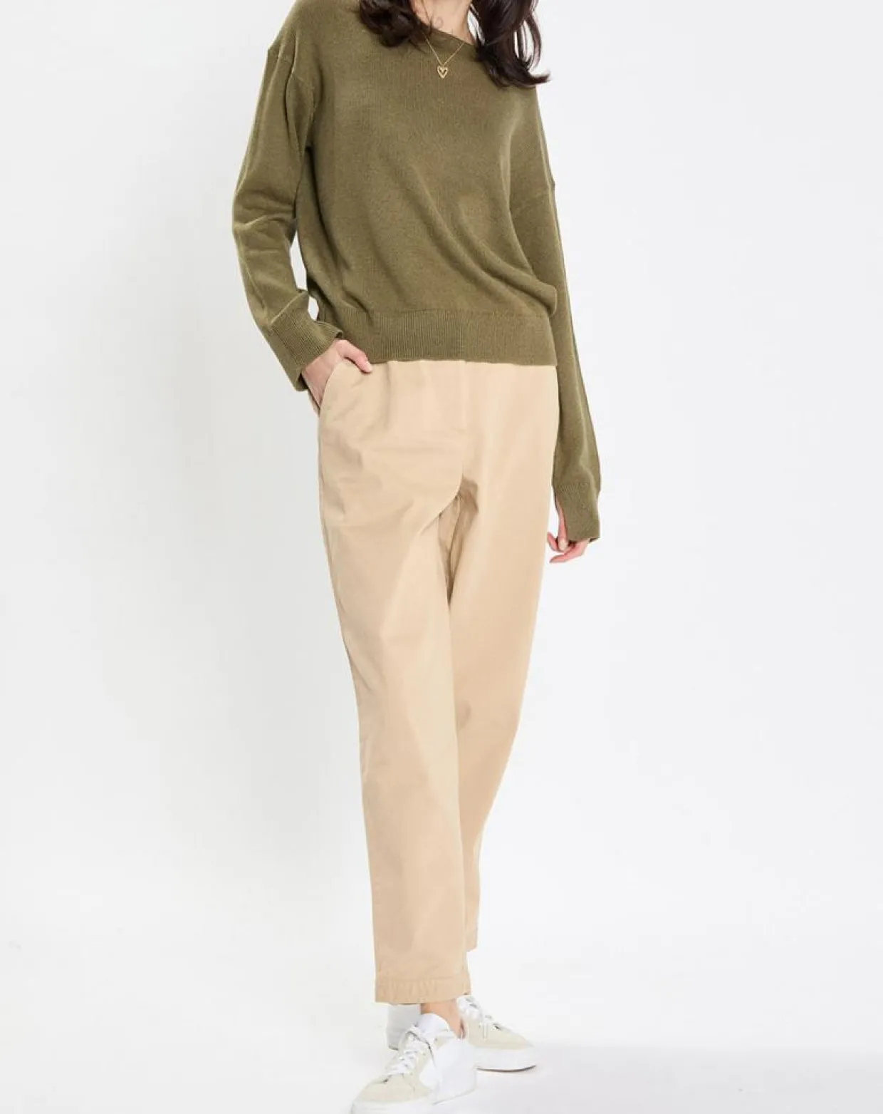 Femme Marc O'Polo Pantalons^Pantalon relax chino beige