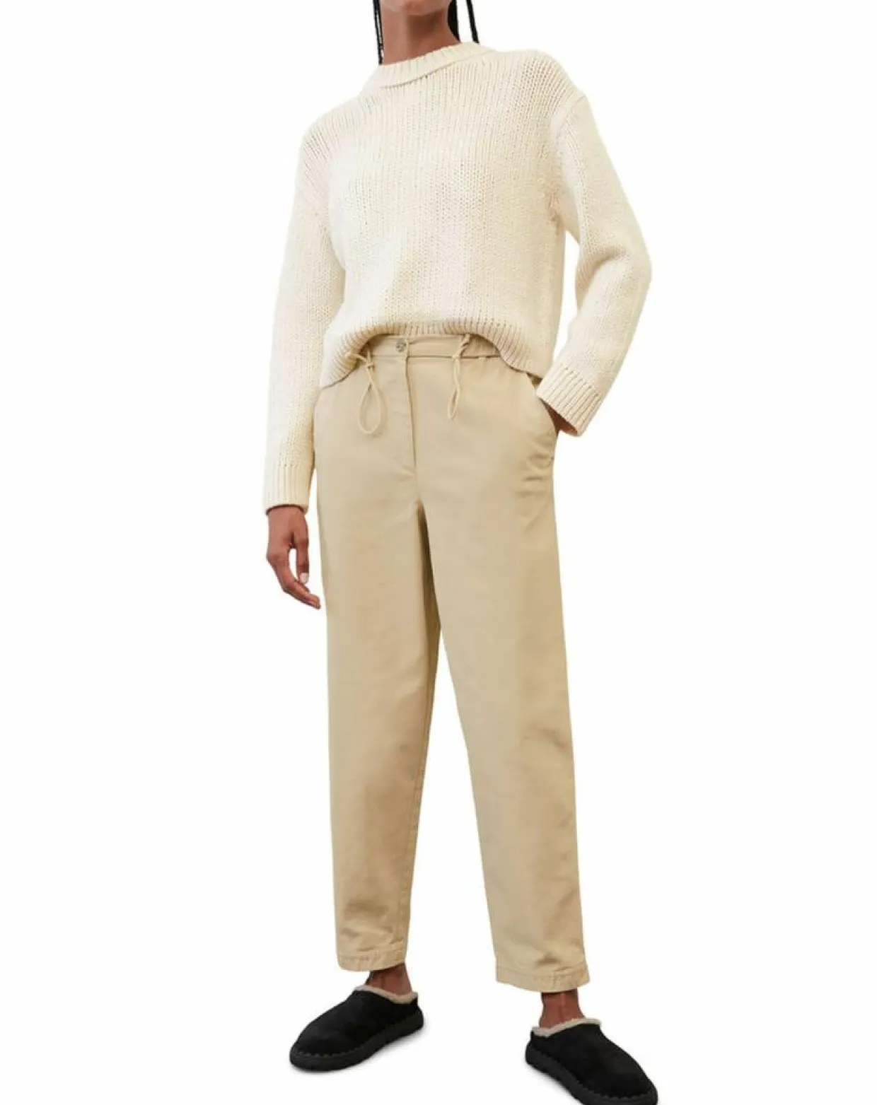 Femme Marc O'Polo Pantalons^Pantalon relax chino beige