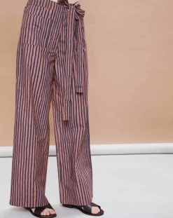 Femme Mare di Latte Pantalons^Pantalon Santa Fe rayé rose/bleu