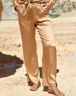 Pantalon satiné Soon désert-Lauren Vidal