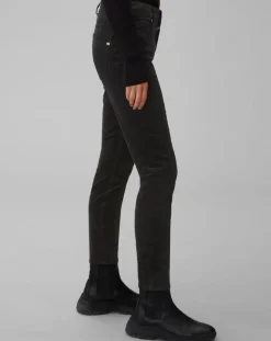 Femme Marc O'Polo Pantalons^Pantalon slim Albi effet Velours noir