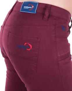 Pantalon slim bordeaux-Giorgio di Mare Outlet