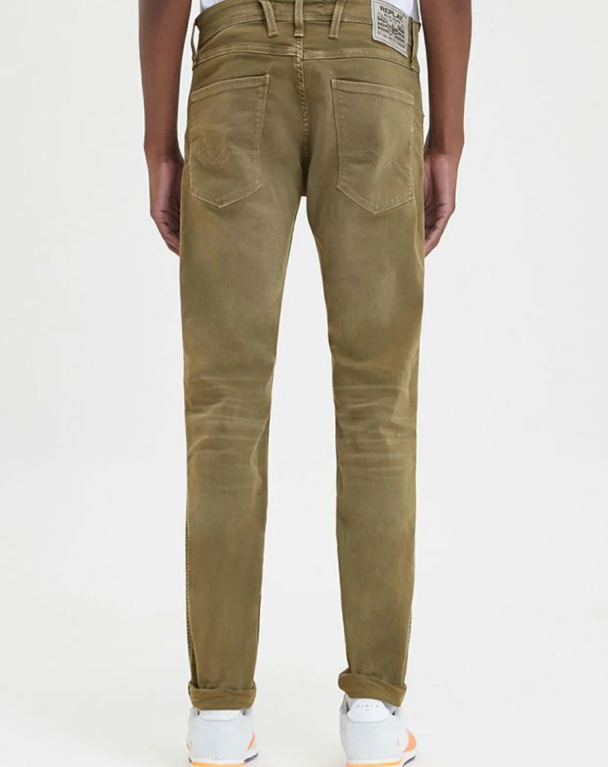 Pantalon Slim bull denim kaki-Replay Hot