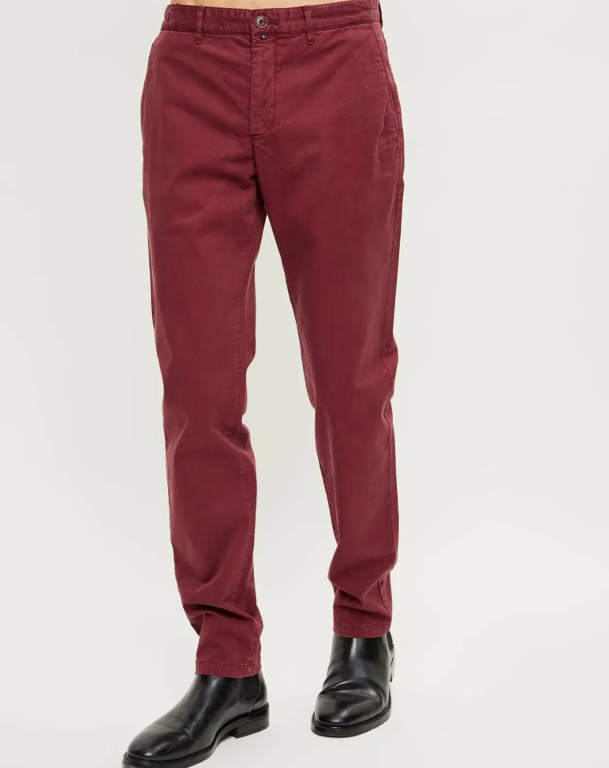 Pantalon slim chino Malmo bordeaux-Marc O'Polo