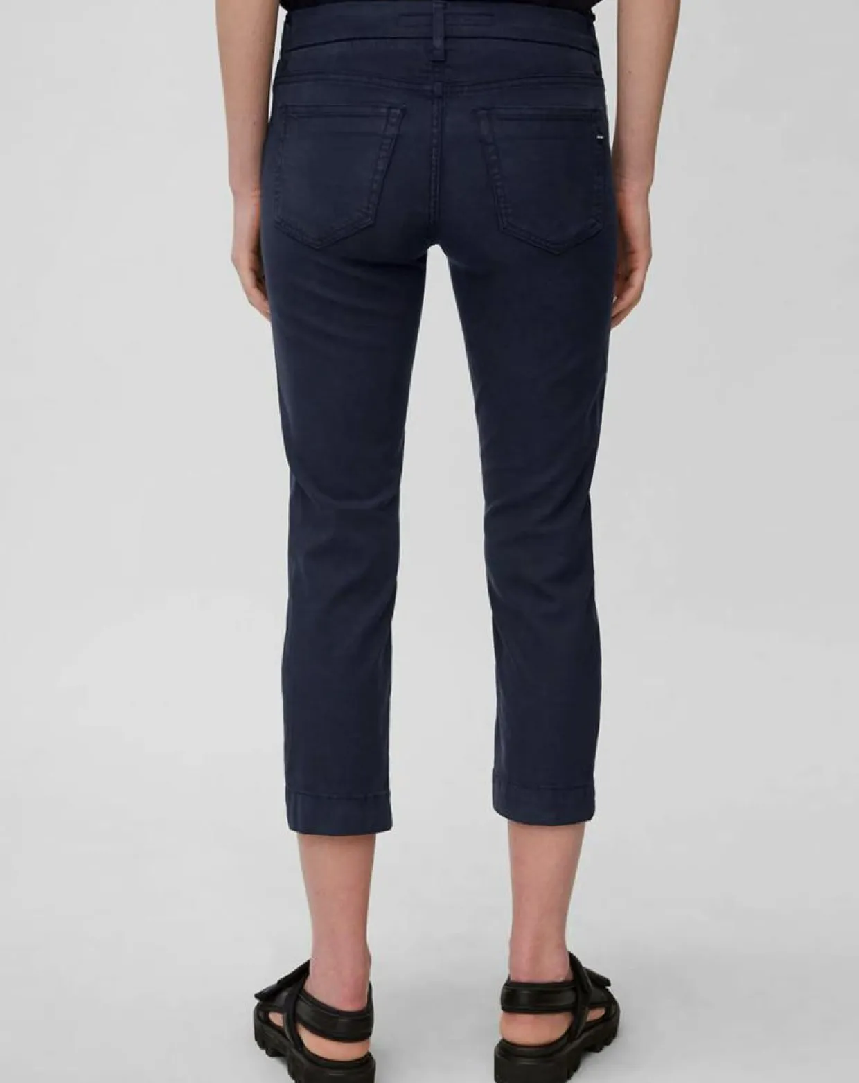 Pantalon slim crop Lulea bleu marine-Marc O'Polo Outlet