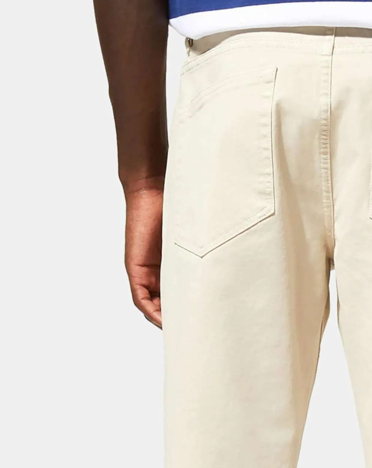 Pantalon Slim en Coton Bio Kuflex écru-Galeries Lafayette Hot