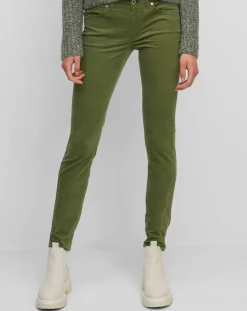 Femme Marc O'Polo Pantalons^Pantalon Slim en Velours de coton bio Mavas vert clair