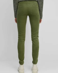 Femme Marc O'Polo Pantalons^Pantalon Slim en Velours de coton bio Mavas vert clair