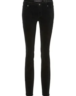 Pantalon slim en Velours lisse Alby noir-Marc O'Polo Outlet