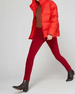 Femme Marc O'Polo Pantalons^Pantalon slim en Velours fin Alby rouge foncé