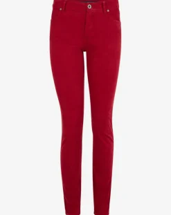 Femme Marc O'Polo Pantalons^Pantalon slim en Velours fin Alby rouge foncé