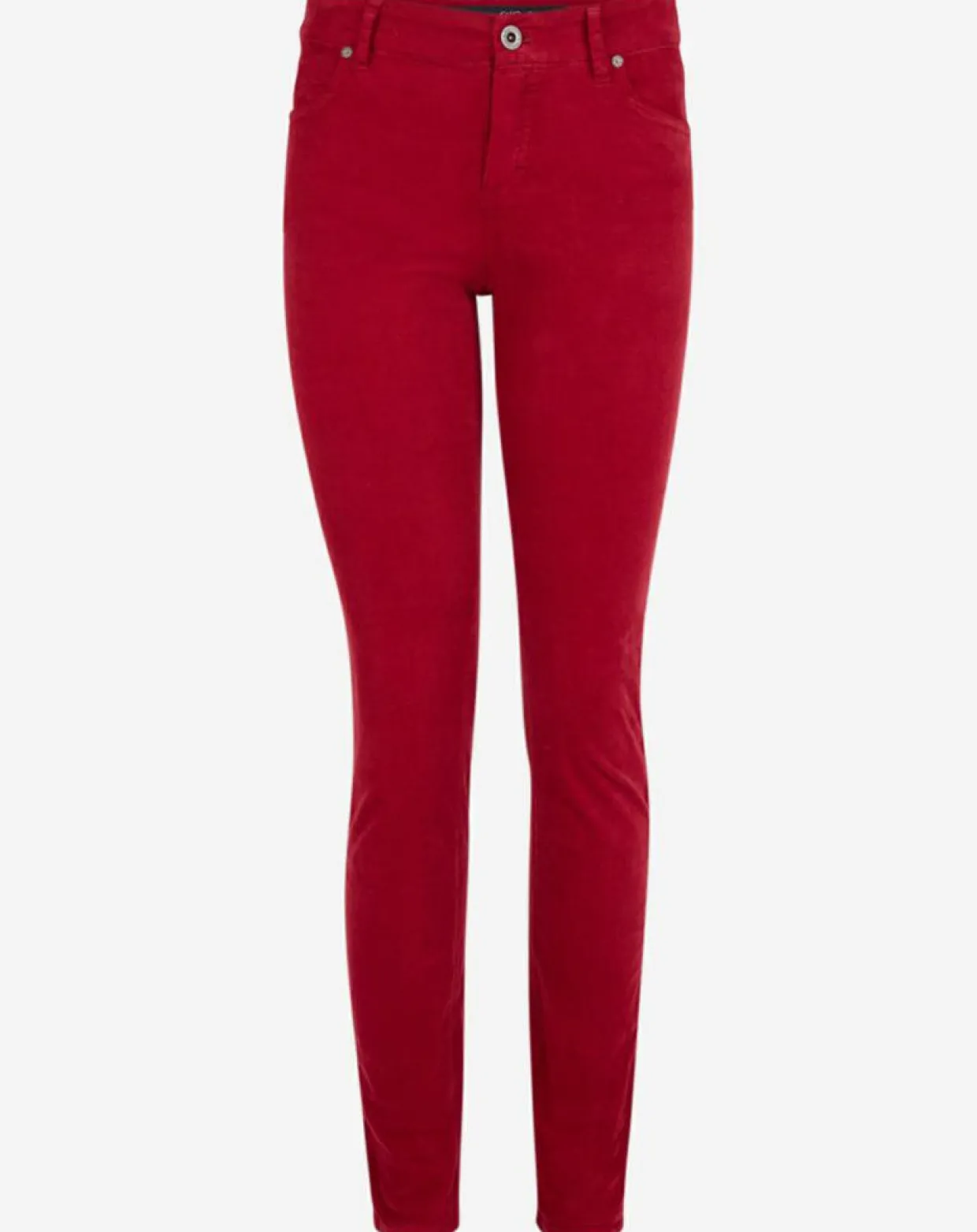 Femme Marc O'Polo Pantalons^Pantalon slim en Velours fin Alby rouge foncé