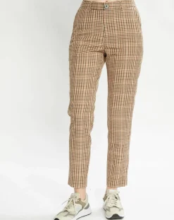 Femme Scotch & Soda Pantalons^Pantalon Slim Fit à carreaux beige/marron