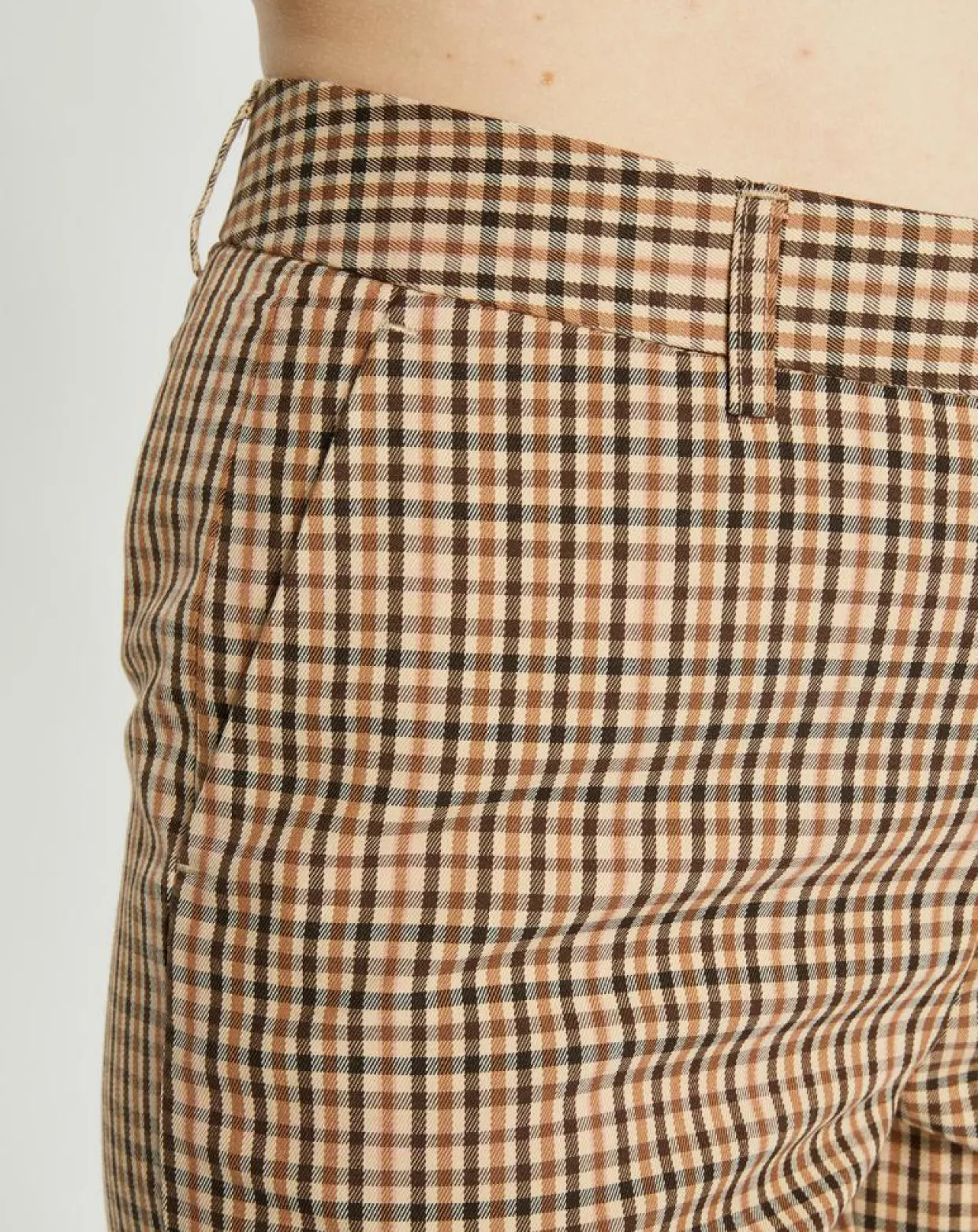 Femme Scotch & Soda Pantalons^Pantalon Slim Fit à carreaux beige/marron