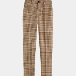 Femme Scotch & Soda Pantalons^Pantalon Slim Fit à carreaux beige/marron