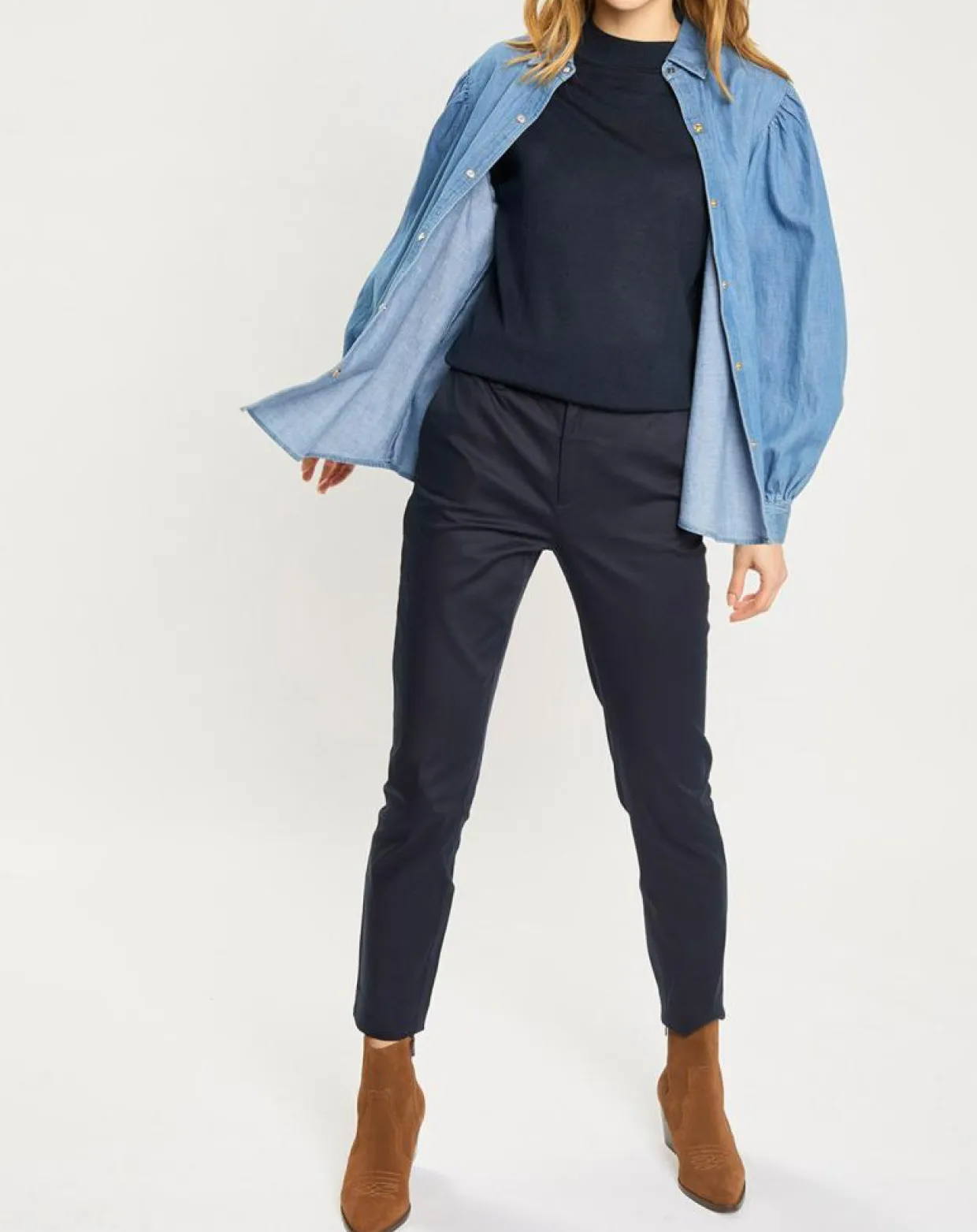 Femme Scotch & Soda Pantalons^Pantalon Slim Fit bleu foncé