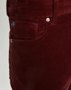 Pantalon Slim Fit en Coton Bio mélangé Velours Milleraies Ralston Corduroy bordeaux-Scotch & Soda Hot