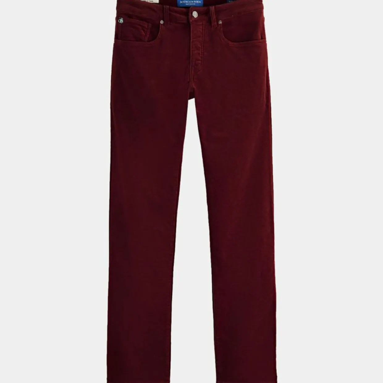 Pantalon Slim Fit en Coton Bio mélangé Velours Milleraies Ralston Corduroy bordeaux-Scotch & Soda Hot