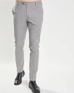 Pantalon Slim Fit imprimé micro Pied de Poule gris-Hackett London Online