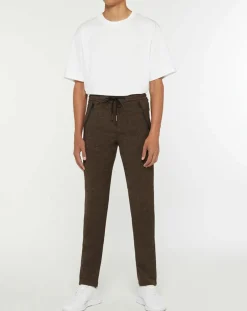 Pantalon Slim Smart Business imprimé chevrons marron-Replay