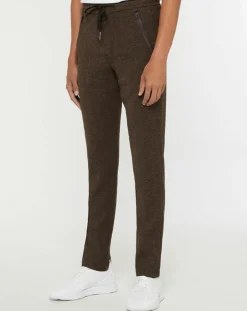 Pantalon Slim Smart Business imprimé chevrons marron-Replay
