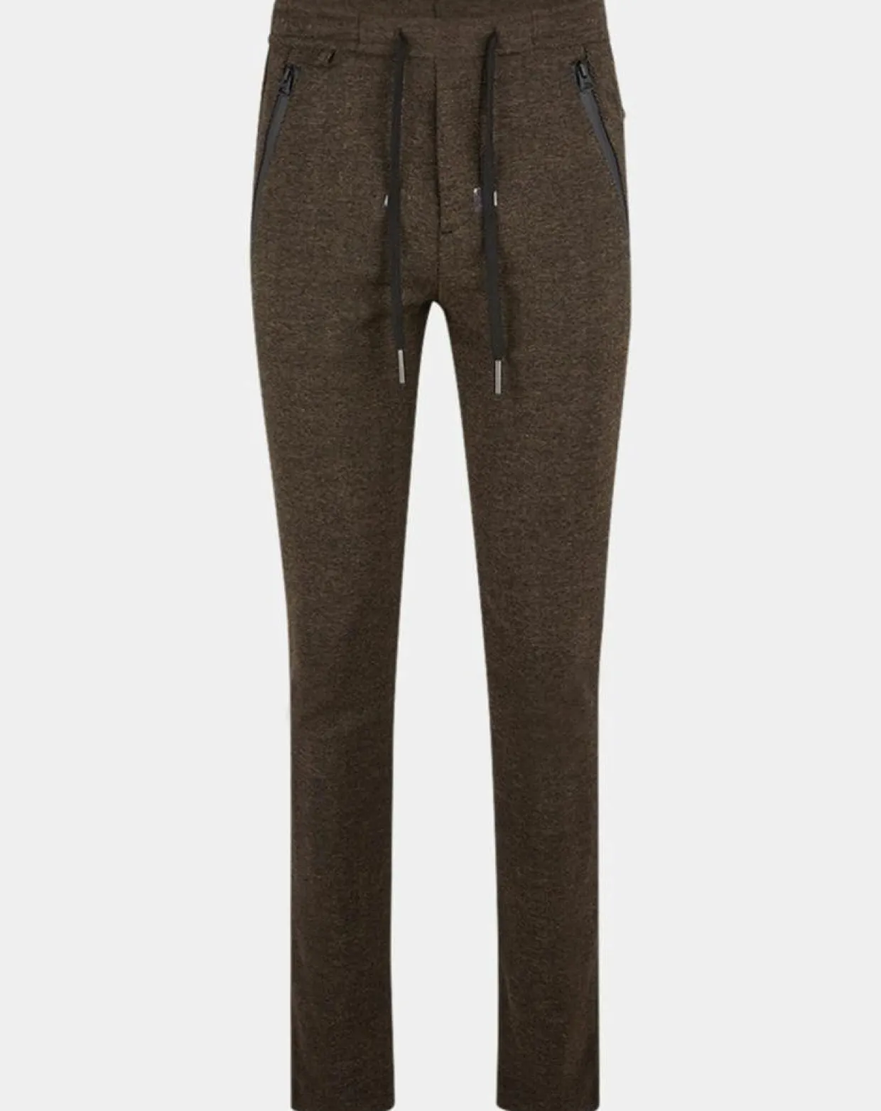 Pantalon Slim Smart Business imprimé chevrons marron-Replay