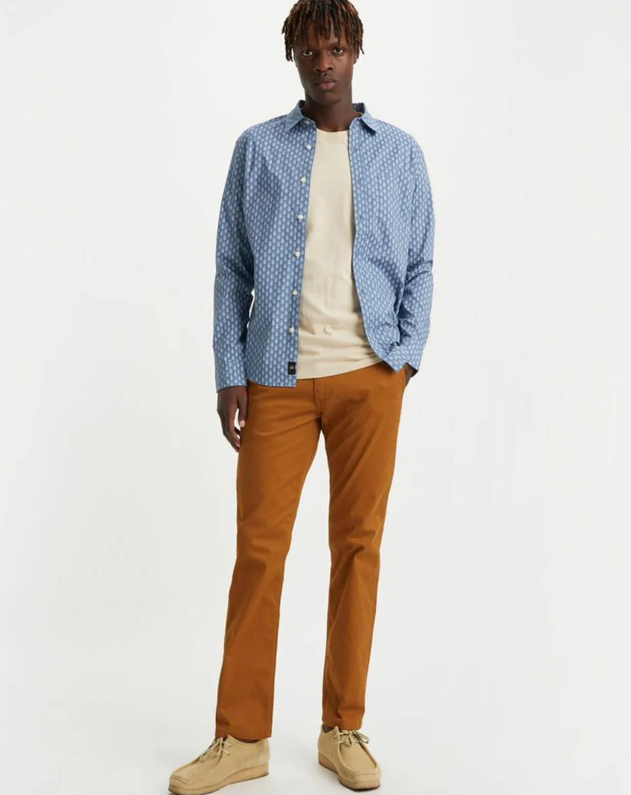 Pantalon Smart 360 Flex Alpha Slim marron clair-Dockers Hot