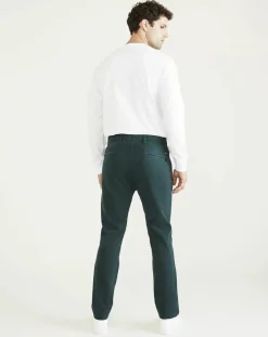 Pantalon Smart 360 Flex Alpha Skinn vert foncé-Dockers Best