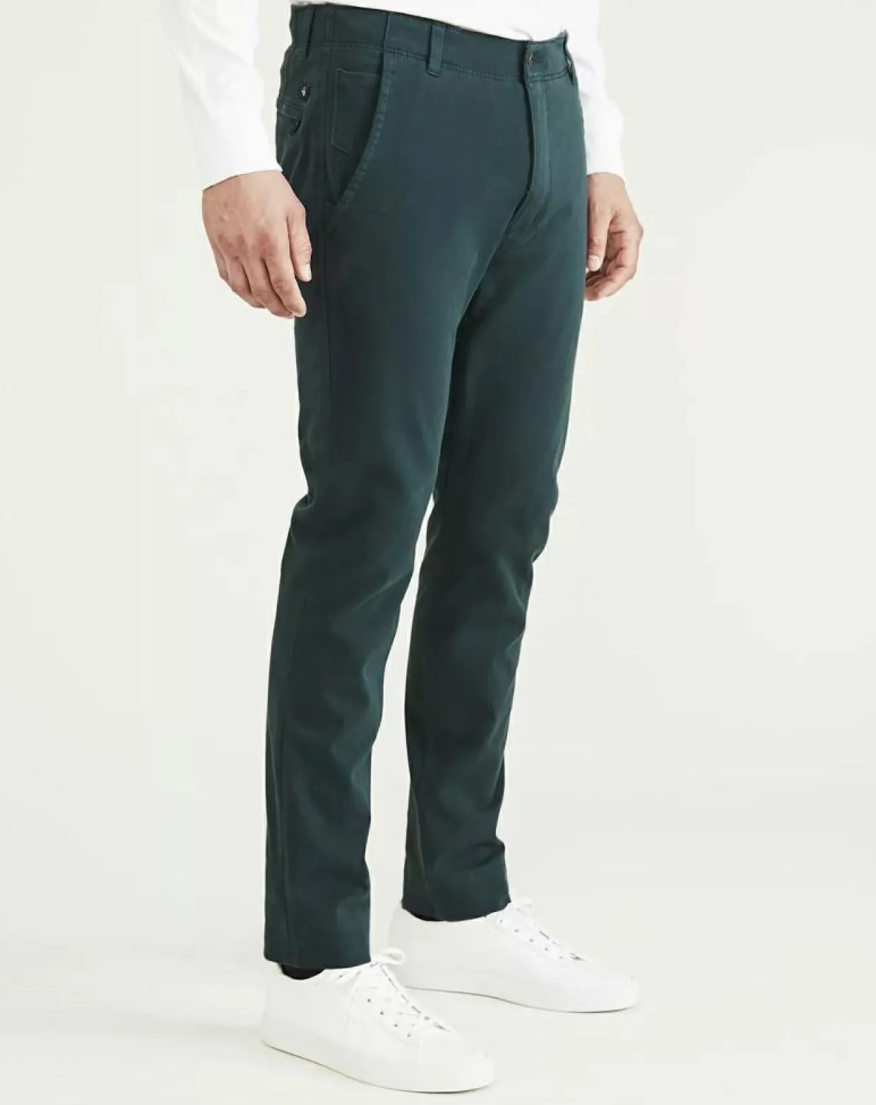 Pantalon Smart 360 Flex Alpha Skinn vert foncé-Dockers Best