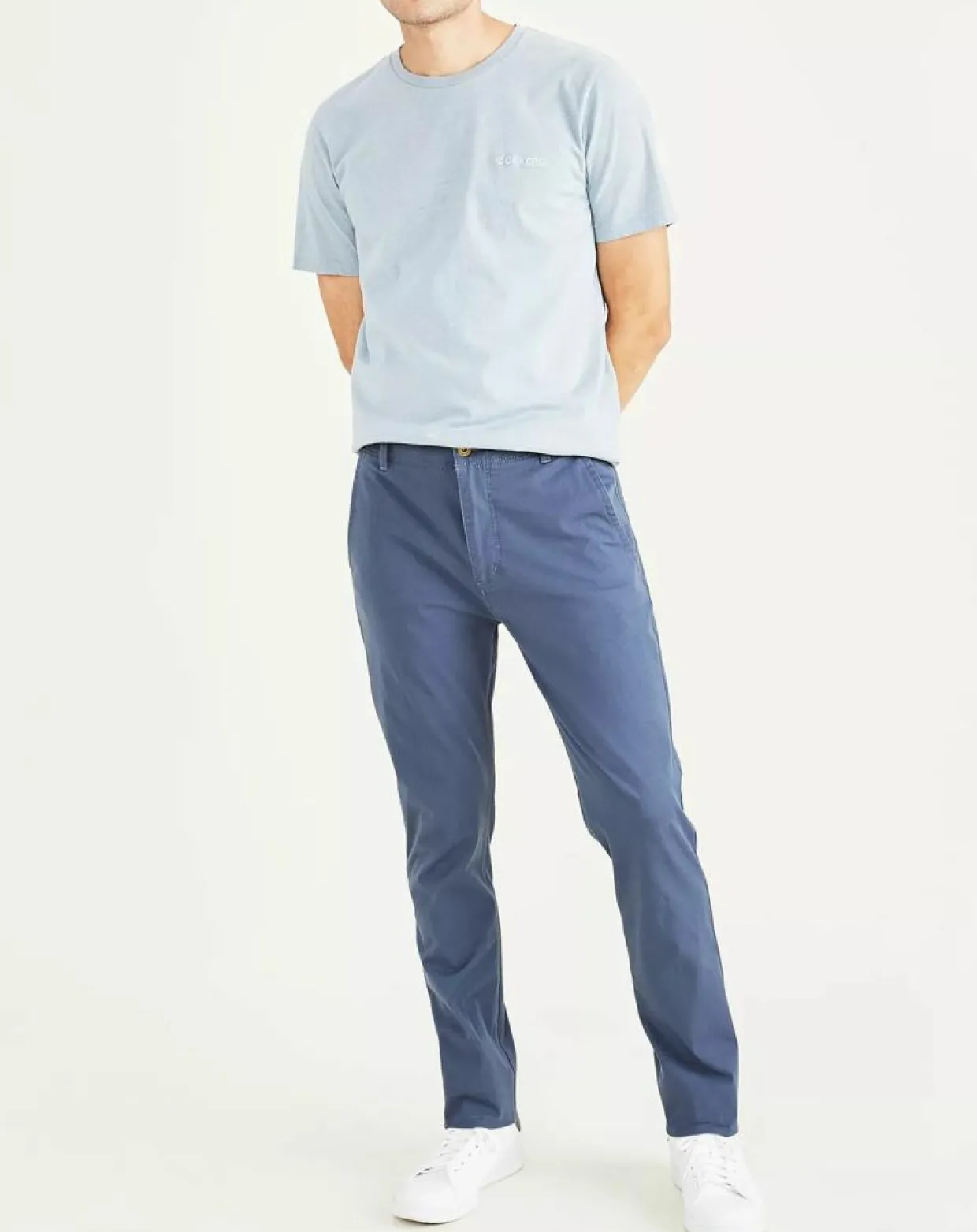 Pantalon Smart 360 Flex Alpha Khaki Skinny bleu moyen-Dockers Online