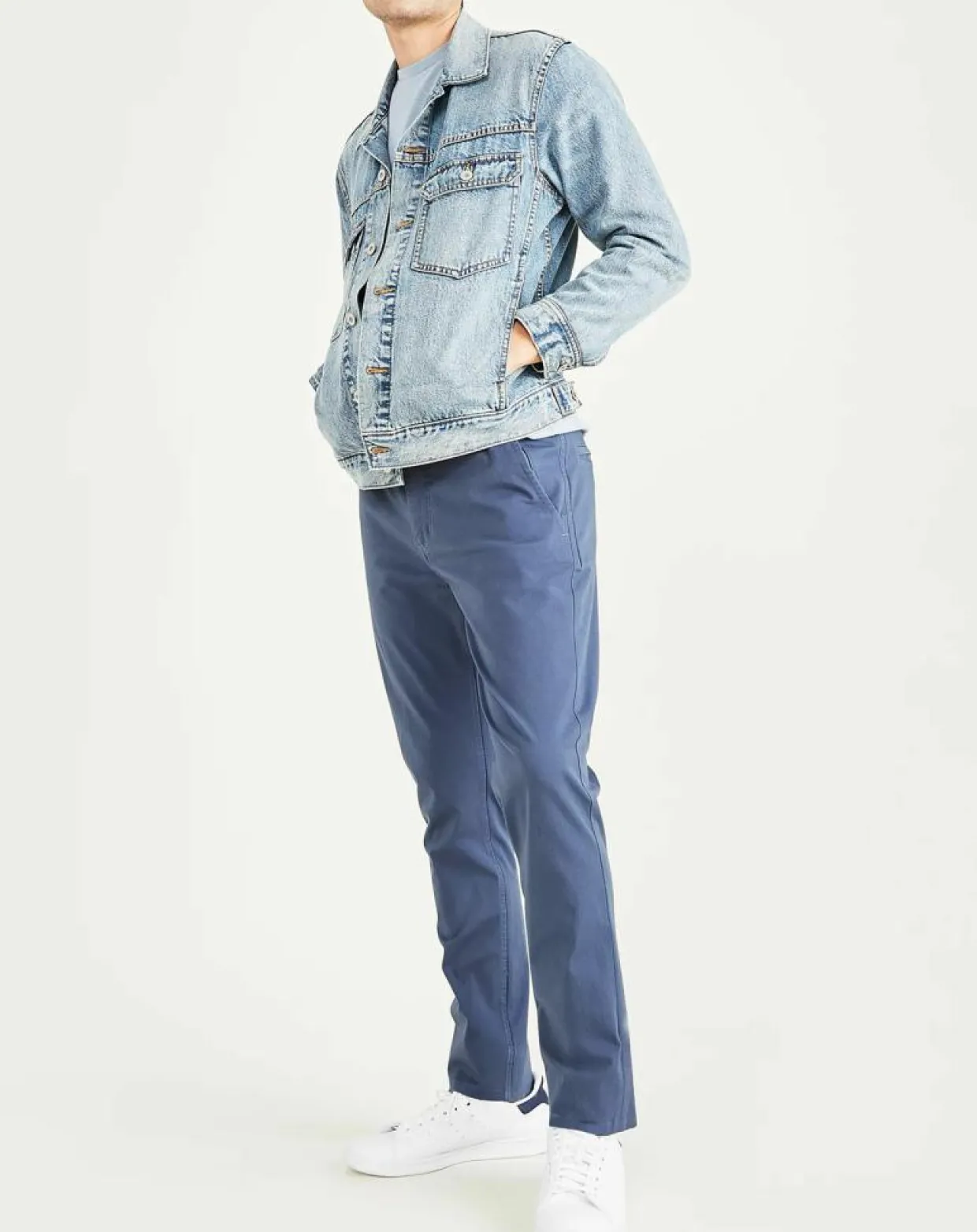 Pantalon Smart 360 Flex Alpha Khaki Skinny bleu moyen-Dockers Online