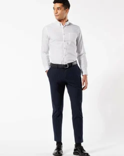 Pantalon Smart 360 Flex Trouser Slim Fit à rayures bleu foncé-Dockers Online