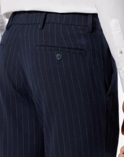 Pantalon Smart 360 Flex Trouser Slim Fit à rayures bleu foncé-Dockers Online