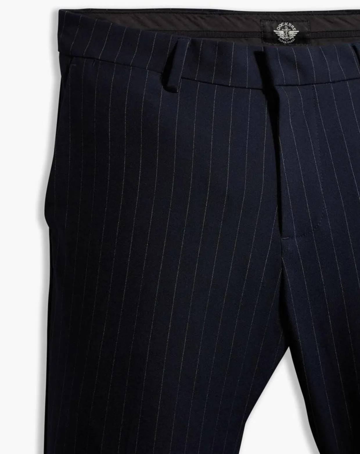 Pantalon Smart 360 Flex Trouser Slim Fit à rayures bleu foncé-Dockers Online