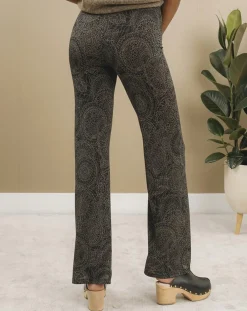 Pantalon Store imprimé rosace noir-Lauren Vidal Best
