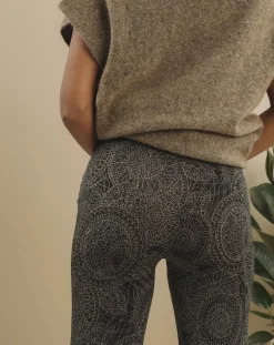Pantalon Store imprimé rosace noir-Lauren Vidal Best